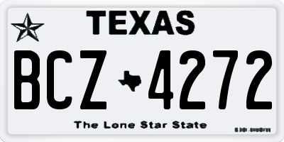 TX license plate BCZ4272
