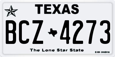 TX license plate BCZ4273