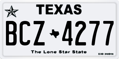 TX license plate BCZ4277