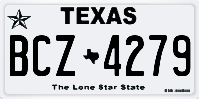 TX license plate BCZ4279