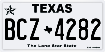 TX license plate BCZ4282