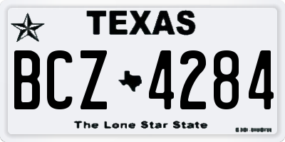 TX license plate BCZ4284