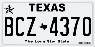 TX license plate BCZ4370