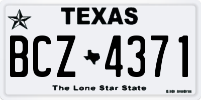 TX license plate BCZ4371