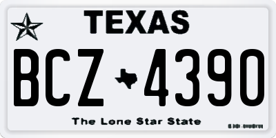 TX license plate BCZ4390
