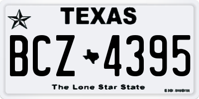 TX license plate BCZ4395