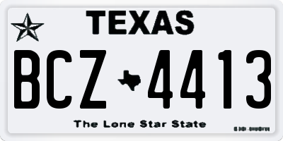 TX license plate BCZ4413