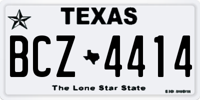 TX license plate BCZ4414
