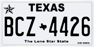 TX license plate BCZ4426