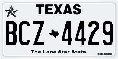 TX license plate BCZ4429