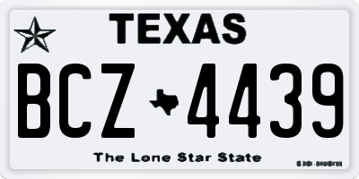 TX license plate BCZ4439