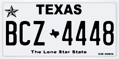 TX license plate BCZ4448