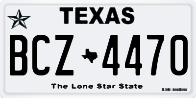 TX license plate BCZ4470