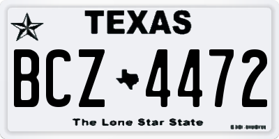 TX license plate BCZ4472