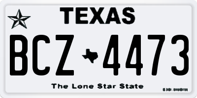 TX license plate BCZ4473