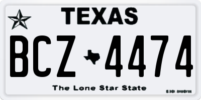 TX license plate BCZ4474