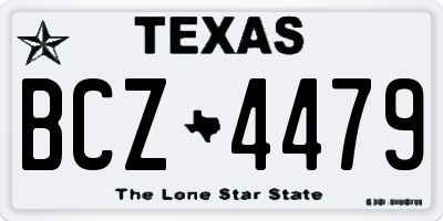 TX license plate BCZ4479