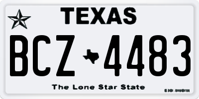 TX license plate BCZ4483