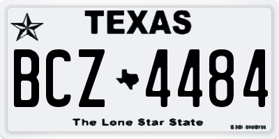 TX license plate BCZ4484