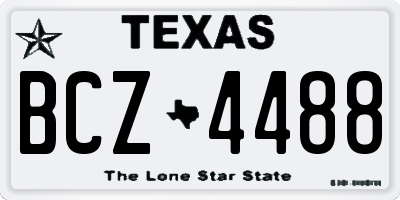 TX license plate BCZ4488