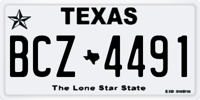TX license plate BCZ4491