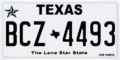 TX license plate BCZ4493