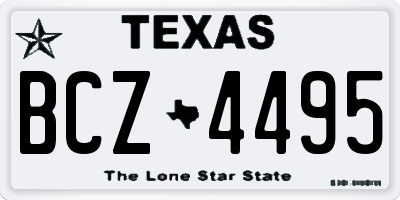 TX license plate BCZ4495