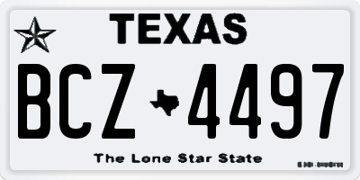 TX license plate BCZ4497