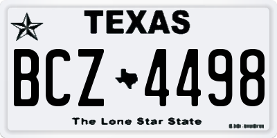 TX license plate BCZ4498