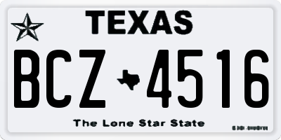 TX license plate BCZ4516