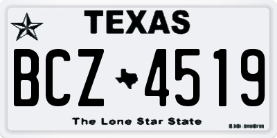 TX license plate BCZ4519