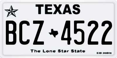 TX license plate BCZ4522