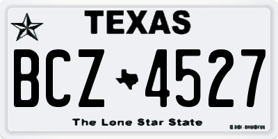 TX license plate BCZ4527