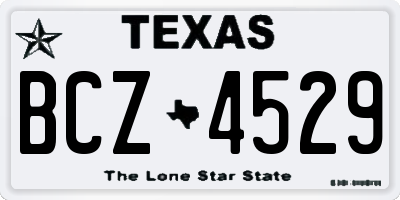 TX license plate BCZ4529
