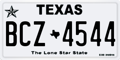 TX license plate BCZ4544