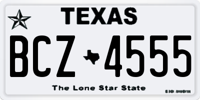 TX license plate BCZ4555