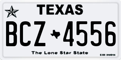 TX license plate BCZ4556