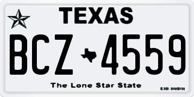 TX license plate BCZ4559