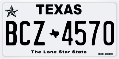 TX license plate BCZ4570