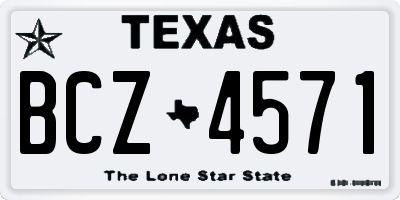 TX license plate BCZ4571
