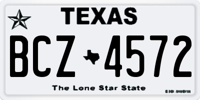 TX license plate BCZ4572