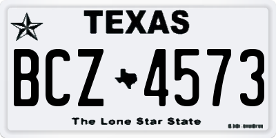 TX license plate BCZ4573