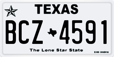 TX license plate BCZ4591