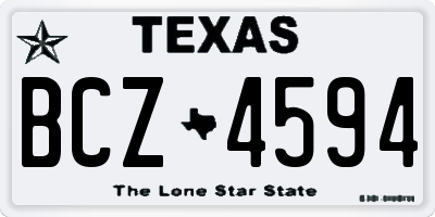 TX license plate BCZ4594