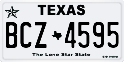 TX license plate BCZ4595