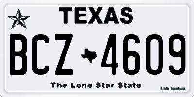 TX license plate BCZ4609