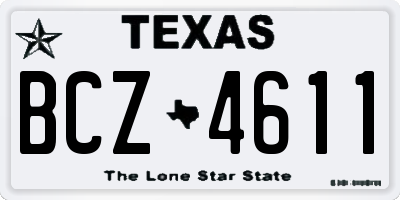 TX license plate BCZ4611