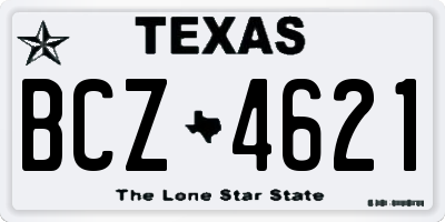 TX license plate BCZ4621