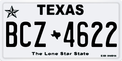TX license plate BCZ4622