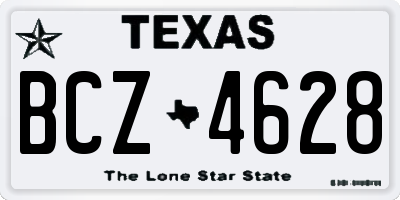 TX license plate BCZ4628